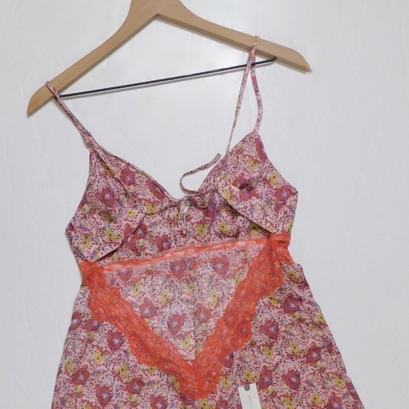 NWT!! Anthropologie FLOREAT Juniper Sleep Romper Floral Lace Paisley Lacey Small - Picture 10 of 15
